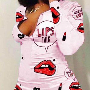 NWOT Lips Romper